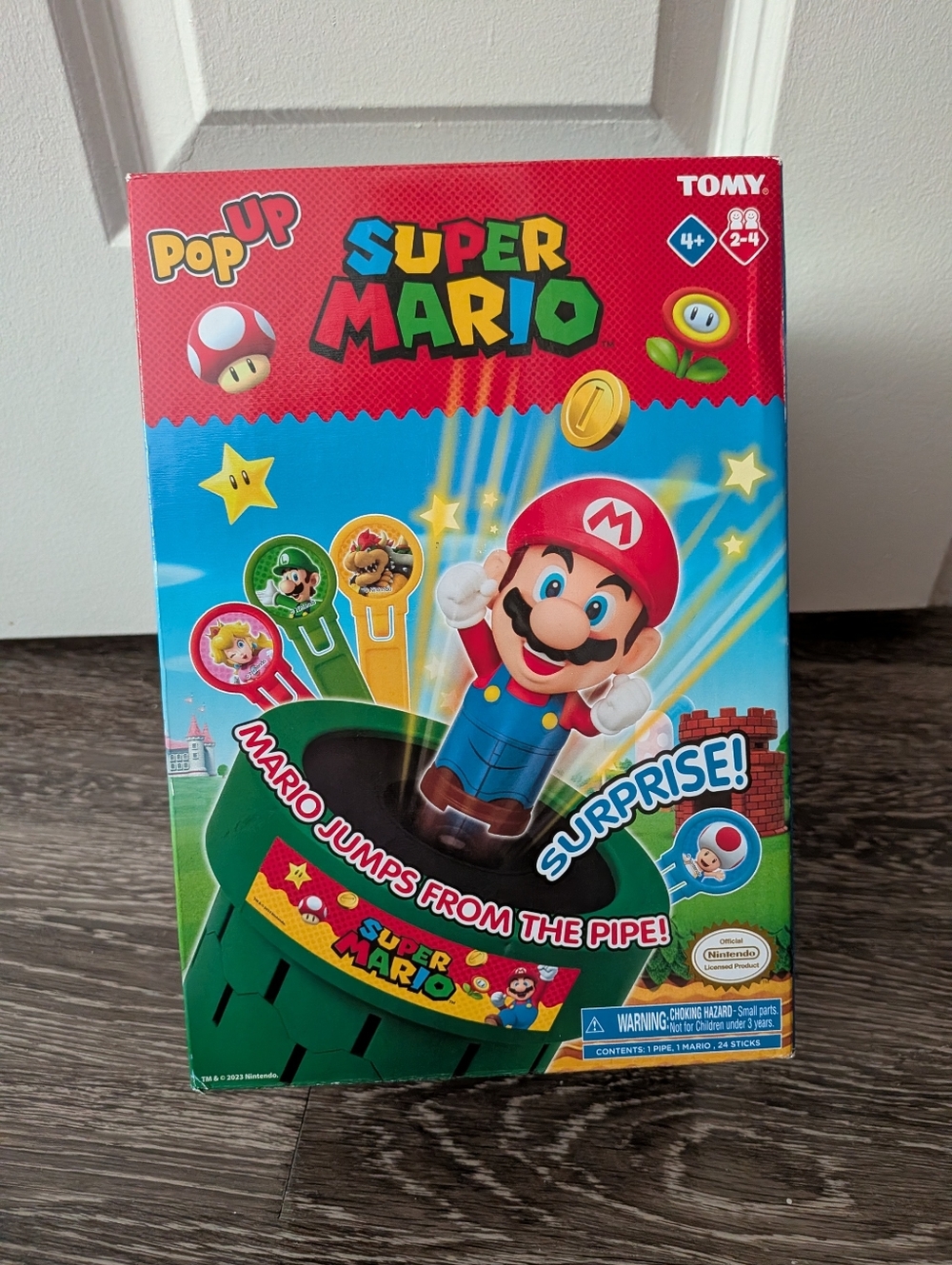 Tomy Super Mario Pop Up Surprise Toy - Red, Blue, Green New!
